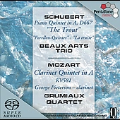 Schubert: Trout Quintet; Mozart: Clarinet Quintet / Pressler, Pieterson