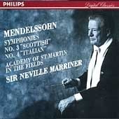 Mendelssohn: Symphonies nos 3 & 4 / Marriner, ASMF
